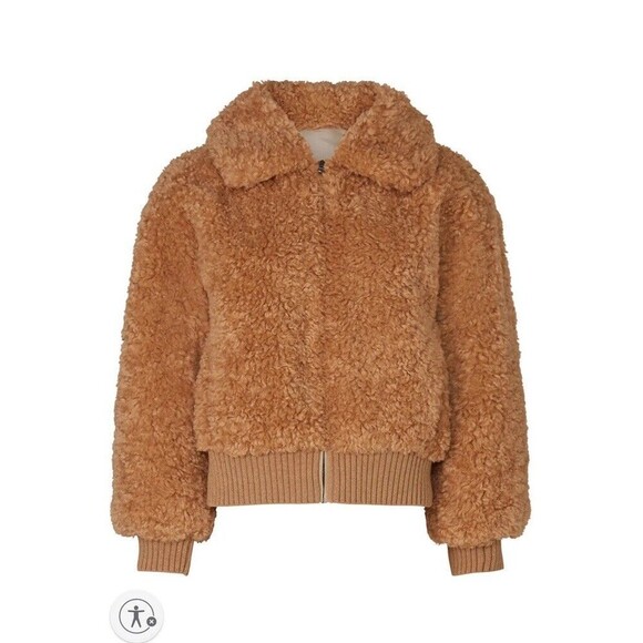 Lavie Jackets & Blazers - Rebecca Taylor La Vie Faux Shearling Jacket Bomber Jacket Size Medium